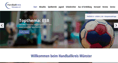 Desktop Screenshot of handballkreis-muenster.de